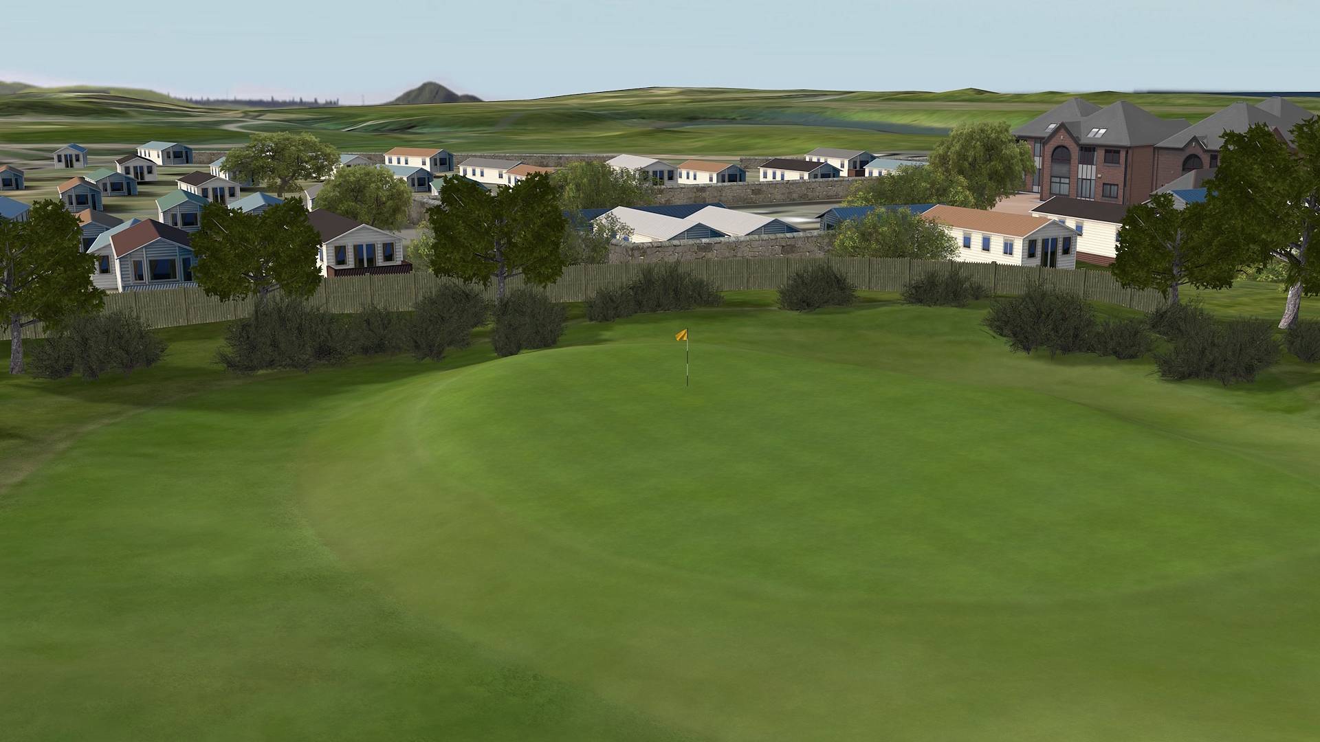 Golf 5 Royal Troon Hole 9 — classic links fairway with coastal winds shaping every shot.